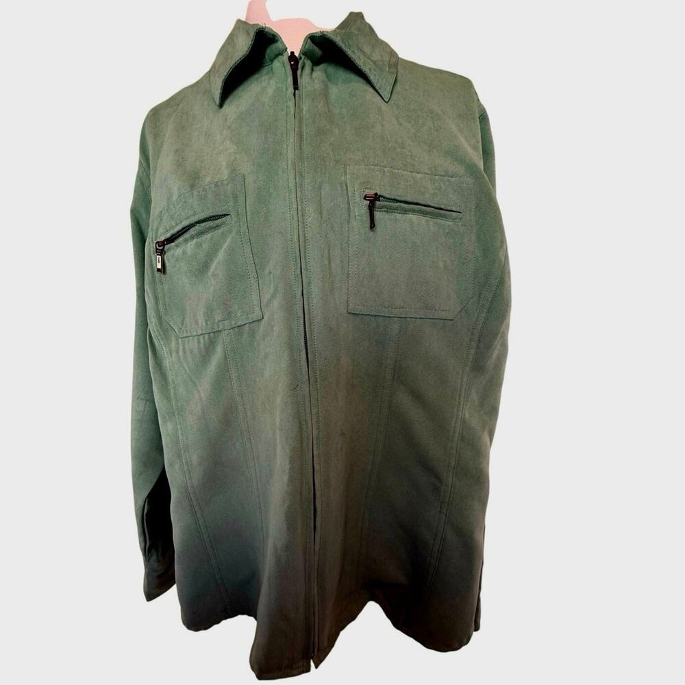 SKU3081 Cato Women's Plus Size 18/20W Teal Brushed Front-Zip Shirt Jacket